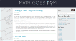 Desktop Screenshot of mathgoespop.com